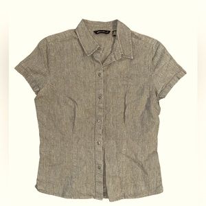 Eddie Bauer Linen Blouse Size Medium